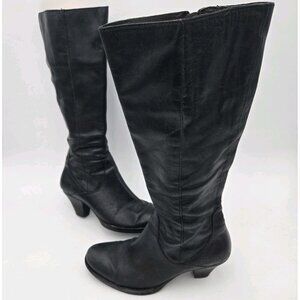 Elegant Black Heeled Boots for Women